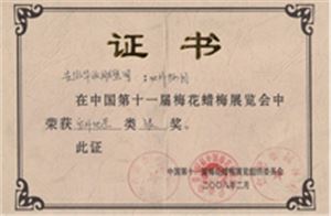 华派雕塑梅花腊梅展览会银奖